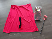 Teufelin/Diabolo Karnevals-Kostüm 3.Teilig Umhang/Perücke/Teufelsgabel *Top*