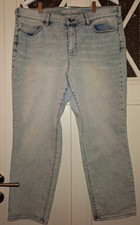 Lands' End High Rise Slim Ankle Jeans Gr. 50 (US 18W), hellblau/bleached), Damen