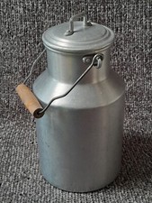 Milchtransportkanne mit Holzgriff, 2,5L, Alu