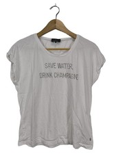 MONARI T-Shirt Damen Shirt Gr. DE 36 weiß Casual-Look