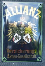 Schild emaille allianz - schild,