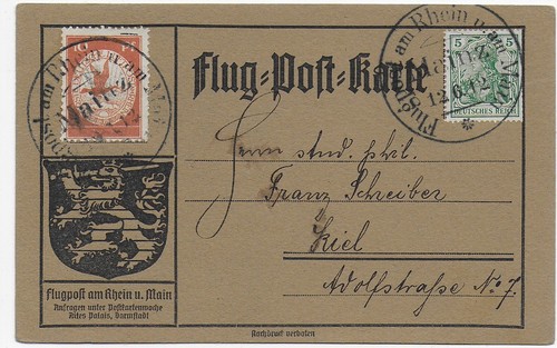 Flug post karte - flug-post-karte:, flugpost
