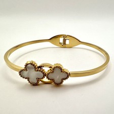 Damen Armreif Gold Edelstahl