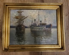 Georg Valdemar Gundorff (1876-1925) -  Ölgemälde  Hafen