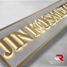 3d LED  Buchstaben Gold Silber
