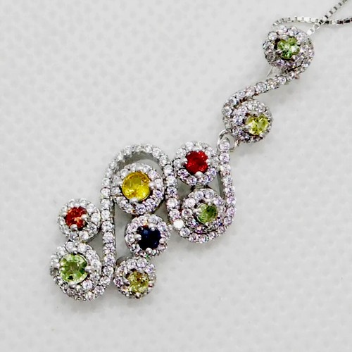 Multicolor saphir anhänger - multicolor, cz