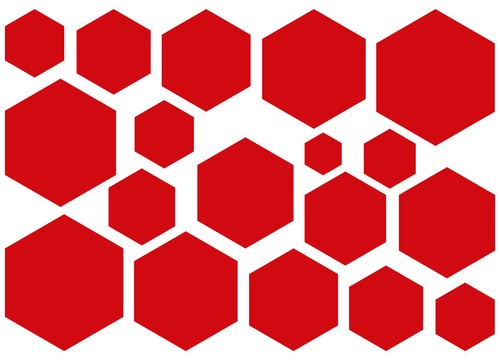 Hexagon aufkleber deko sticker - hexagon,
