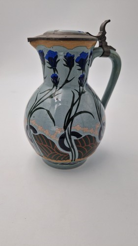 Steinzeugkanne jugendstil - steinzeugkanne,,