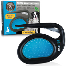 Bluepet 1X Entfilzungskamm Für Hunde & Entfilzungsmesser Katzen I Knoten & Verfi