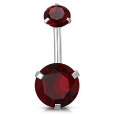 Edelstahl Piercing Bauchnabel G-1.6mm Banane Barbel Zirkonia belly s-ocm509