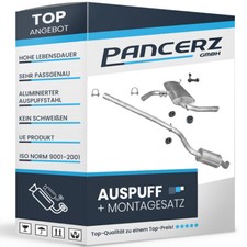 Komplette Auspuffanlage ab