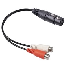 1X(XLR-Auf-Dual-Cinch-Kabel XLR-Auf-Cinch-Y-Splitterkabel 3-Polige XLR-Buch2067