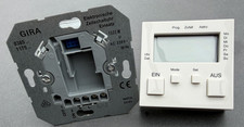 Gira 0385 XX Elektronische Zeitschaltuhr Einsatz  und Bedienteil Komplett / weiß