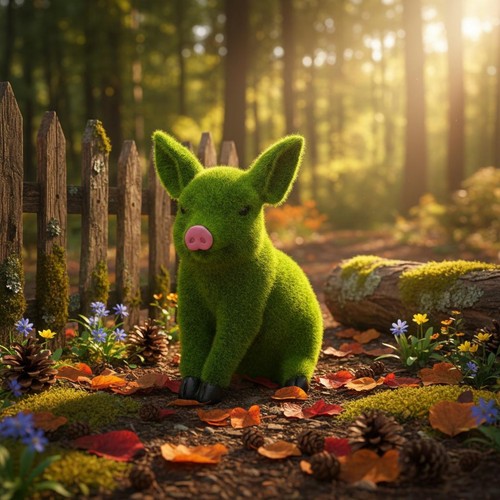 Beflockte schweinefigur weiche - beflockte,