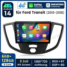 6+128G Carplay Android Autoradio Für Ford Transit 15-2018 GPS Navi 4G BT 8-kern