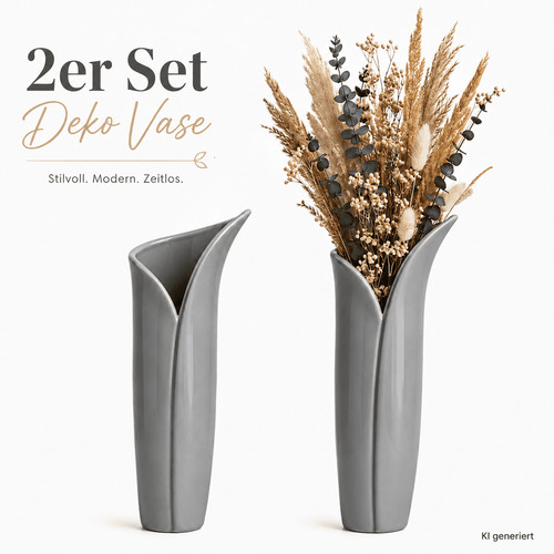 Dekovase 2er set - dekovase, keramik