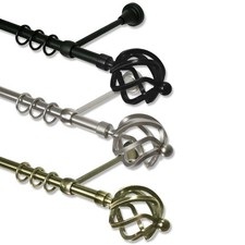 Metall-Gardinenstange Schwarz