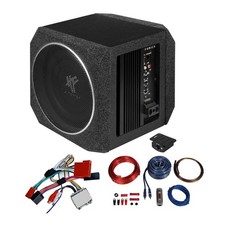 HIFONICS Kofferraum Subwoofer Set passend für VW Golf 2/3/4 - 1983-2005