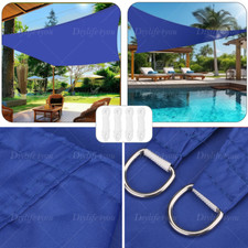 Sonnensegel WASSERDICHT Sonnenschutz Windschutz 98% UV-Schutz Dreieck Rechteck