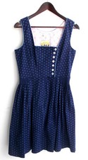Damen Trachten Dirndl ärmellos blau geblümt Gr. 38 v. Wenger