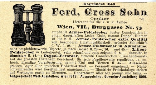 Ferd gross sohn wien optiker - wien,