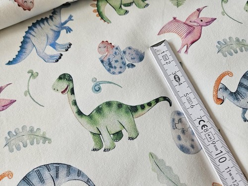 Baumwolljersey dinosaurier - baumwolljersey,