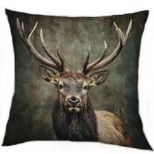 Deko Kissen + Füllung Hirsch