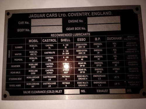 Typenschild plate coventry - typenschild,