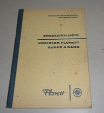 Teilekatalog / Ersatzteilekatalog Kreidler Florett Super 4 Gang