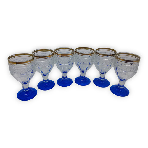 Likörgläser glas blauer fuß - blauer,