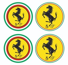 Ferrari Aufkleber 4X6cm Sticker Logo Tuning Wasser Dicht Wärme Schutz Wetterfest