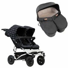 AUSSTELLUNGSSTÜCK Mountain Buggy Duet V3.2 grid + Zwillingsbabywanne schwarz