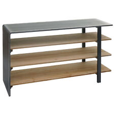 B-Ware Regal MCW-L75, Bücherregal, Massiv-Holz 72x119x40cm, mit Metall-Optik