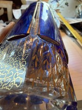 Alte Große Glas Vase Steiner