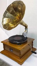 Antikes Grammophon, voll funktionsfähiger Phonograph, Win-up Plattenspieler