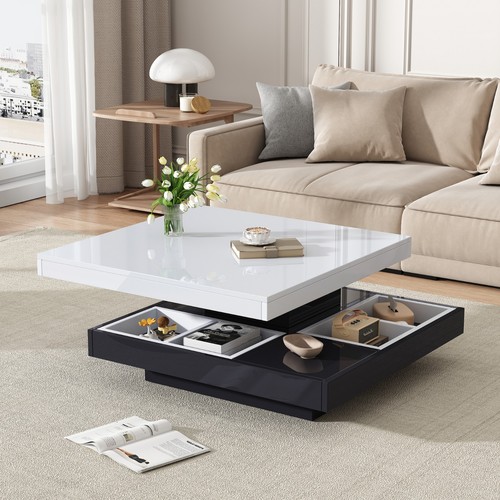 Hochglanz drehbare couchtisch - drehbare,