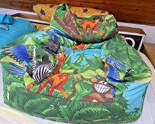 Sitzsack, gebr. Dschungeltiere,  ca.70 x 70 x 30 cm