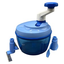 Tupperware Quick-Chef 2 3 Zerkleinerer 1,3 L blau weiß Nr. 5578E-4 Zerschneider