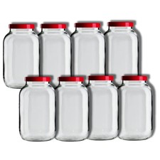 8x XXL Schraubglas 3400 ml mit