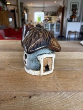 Kerzenhalter Vintage Deko Village Pottery Keramik Haus Teelichthalter