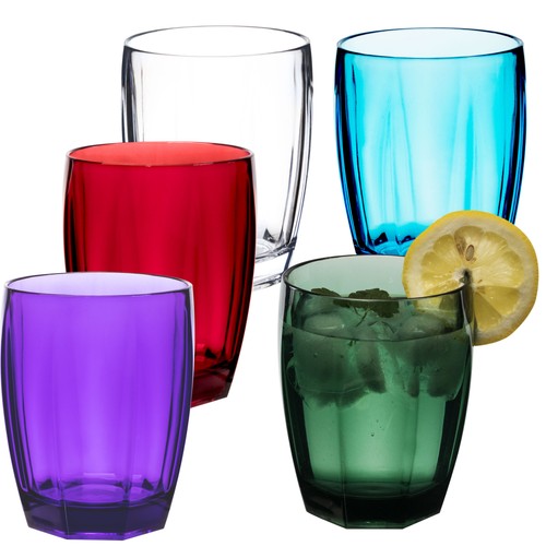 Camping glas 320ml bunt - 6x,
