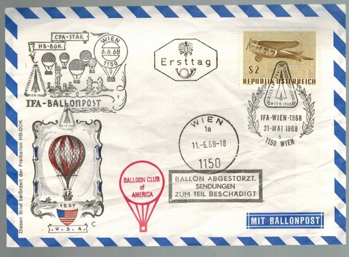 Ballonpost österreich 1968 - Österreich, "