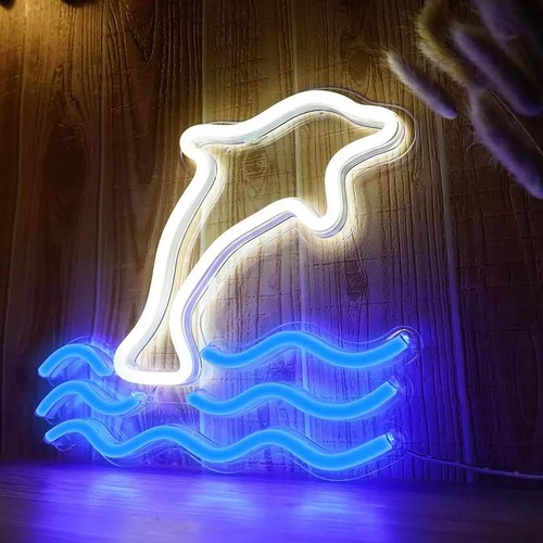 Neon led schild delfin - led, licht