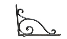 Regalträger Gusseisen 22,5 x 16,5cm antikbraun Regalstütze Regalhalter Nostalgie