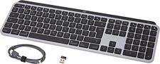 Logitech MX Keys für Mac kabellose beleuchtete Tastatur mit Handballenauflage, L