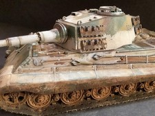 1/48 PANZER KINGTIGER KÖNIGSTIGER TAMIYA GEBAUT UNGARN MÄRZ 1945