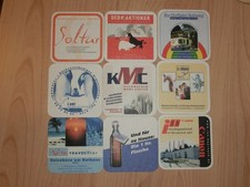 9 alte Bierdeckel, Kulmbacher Kommunbräu