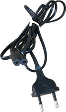 Netz-Stromkabel 1,5m schwarz Euro-Stecker (Typ C, CEE 7/16) an Gerätekupplung C7