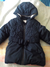 S Oliver Baby Wintermantel Jacke Anorak  Schwarz Herze Gr. 74