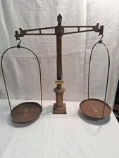 alte  Balkenwaage Messing um